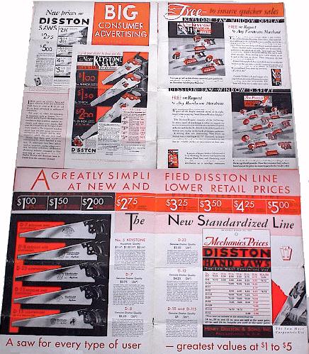1931 Disston Ad Literature
