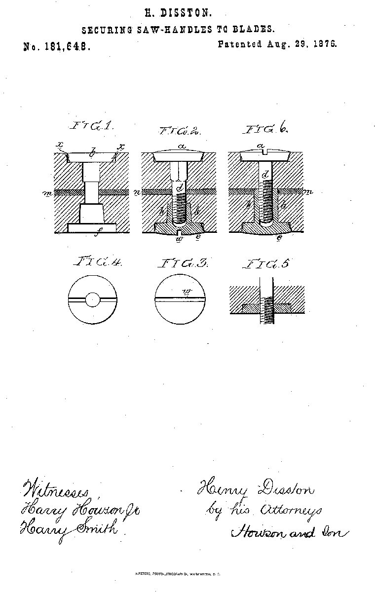 Saw screw patent