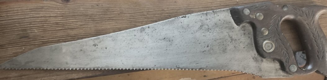 wildly misshapen saw plate